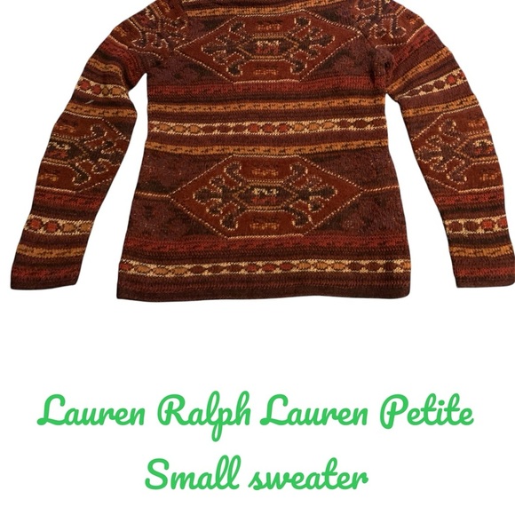 Lauren Ralph Lauren Small Petite southwestern country style sweater - Picture 1 of 7